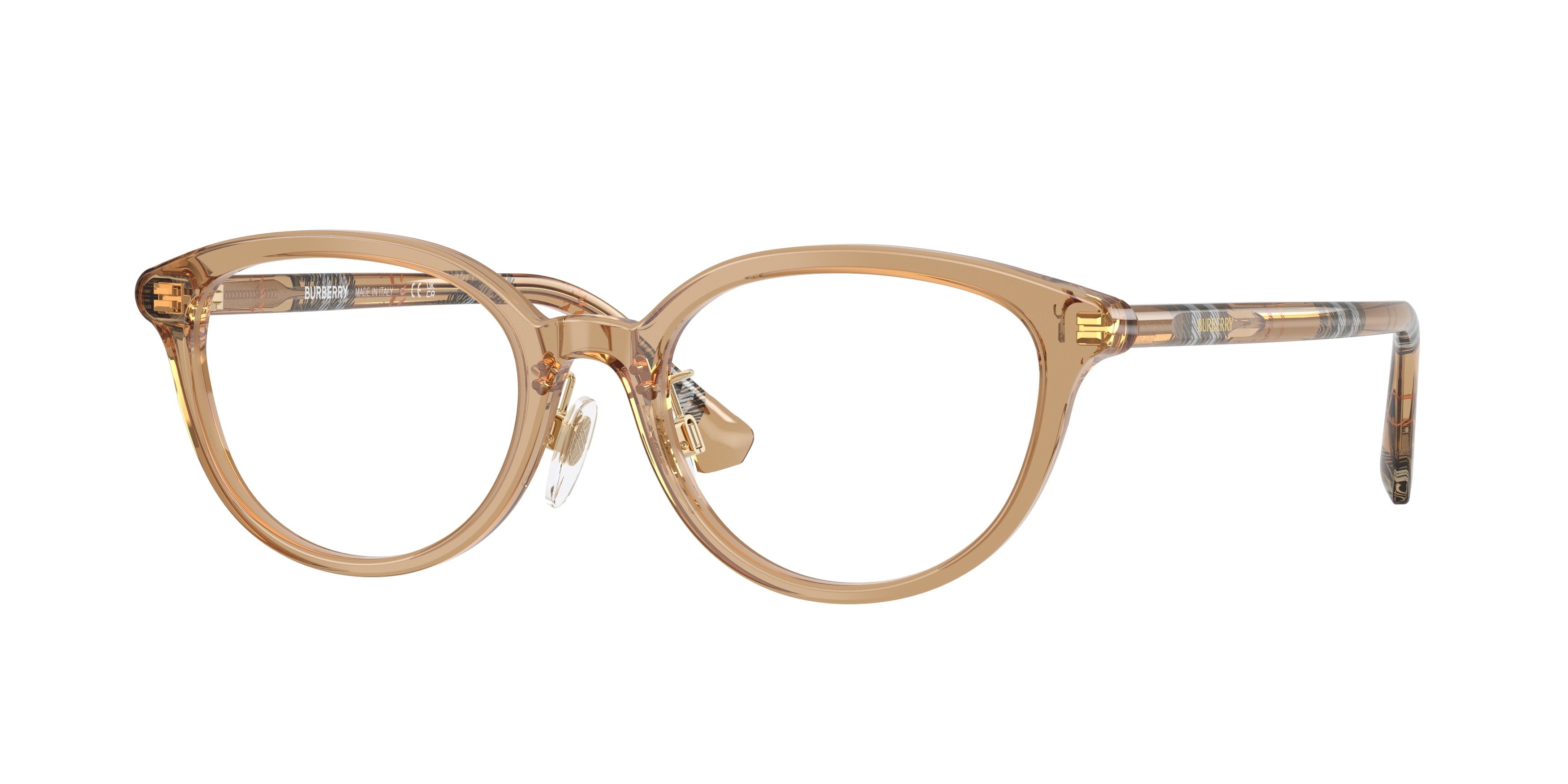 Burberry Damen BE2435D 4164 Optische Fassungen Acetat Beige Transparent Pantos Normal-image